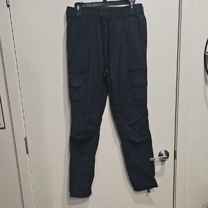 PacSun Black Cargo Joggers with Zip Hem Medium